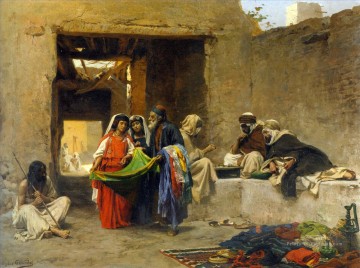 Au souk Eugène Girardet Orientalist Peinture à l'huile